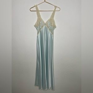 Christian Dior nightgown vintage small baby blue lace negligee